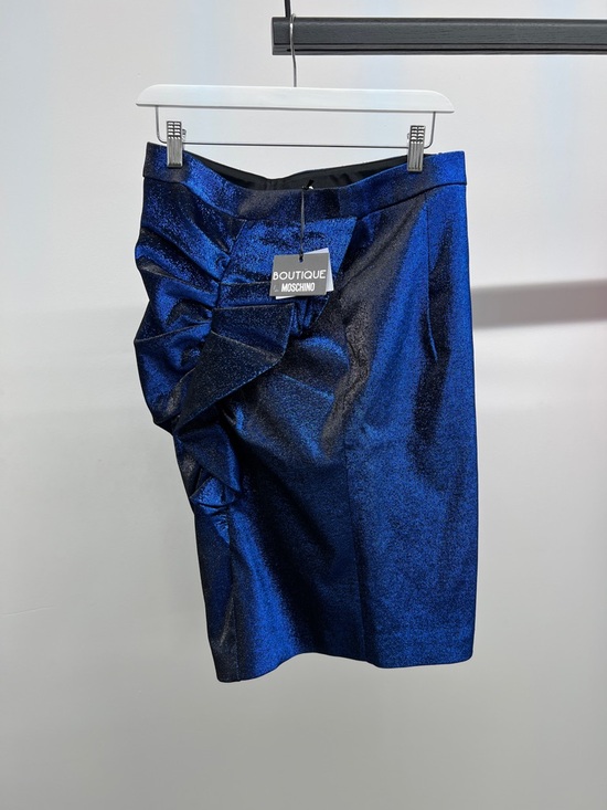 Moschino Dresses & Skirts - NWT Moschino Shimmering Royal Blue Ruffle Pencil Skirt